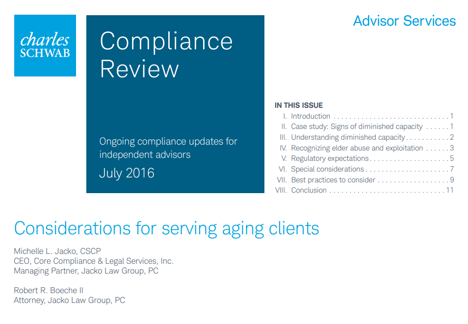 Considerations for Serving Aging Clients