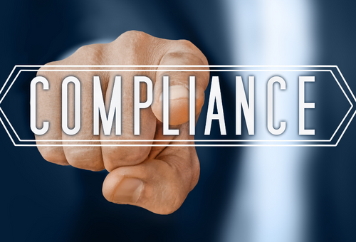 A close-up of a hand pointing, overlayed with the bold word 