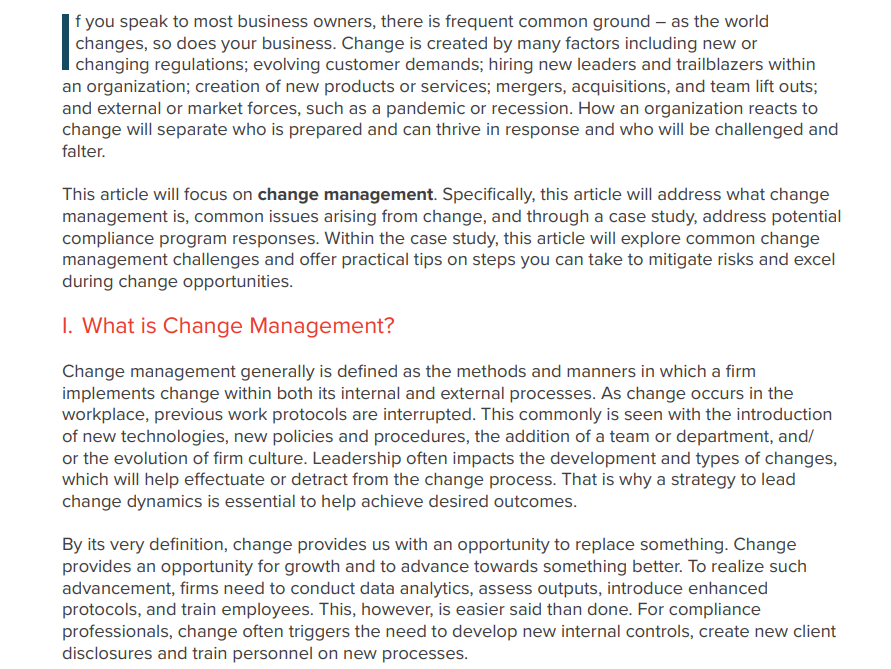 How to Address Change Management - NSCP Currents
