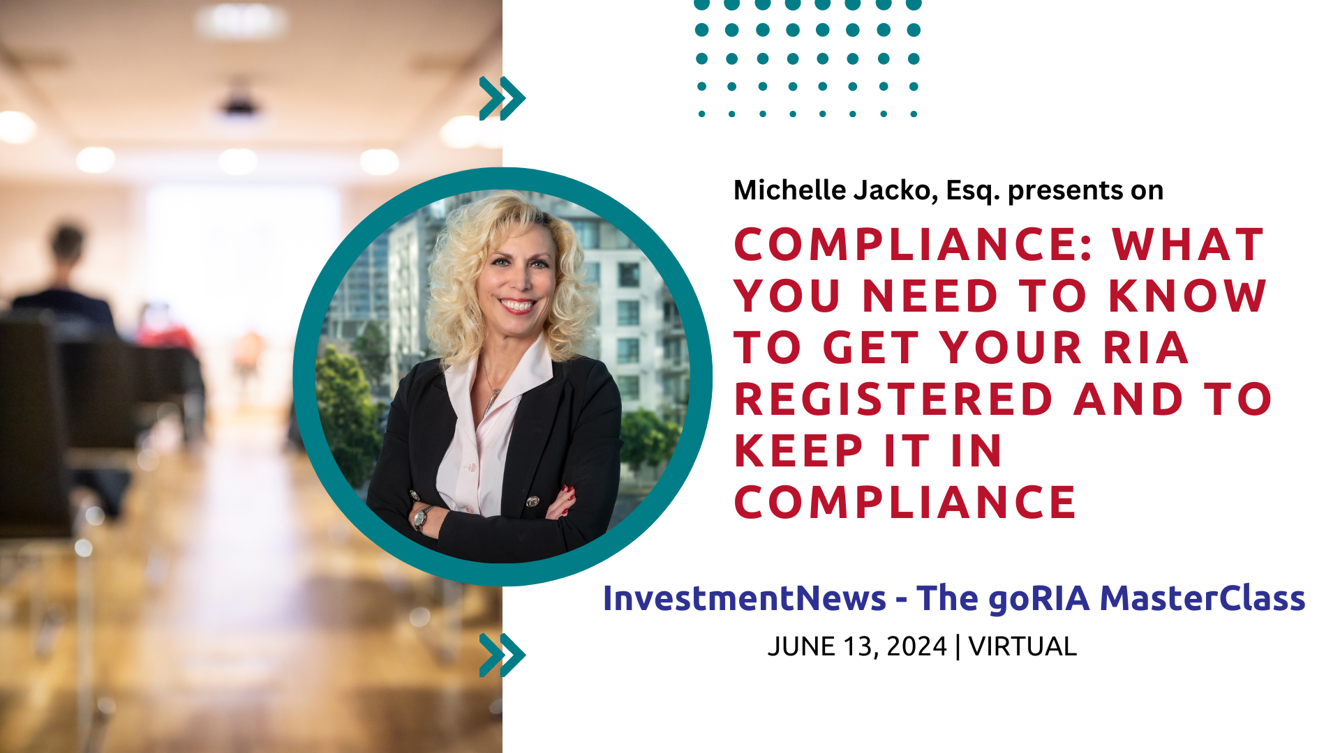 A professional woman in a black blazer | Jacko Law Group, PC